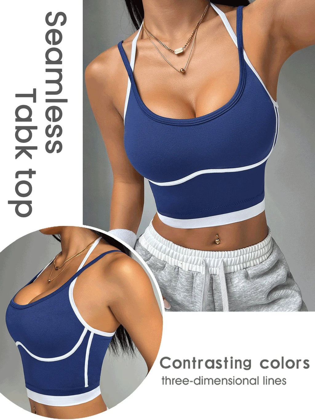 Colourblock Crossback Sports Bra