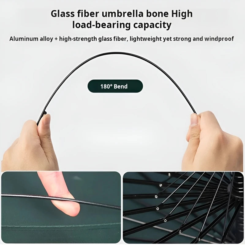 24-rib Long Handle Automatic Umbrella Long Handle Business Umbrella for Men Integrated Button Large Wind-Resistant Umbrella Para