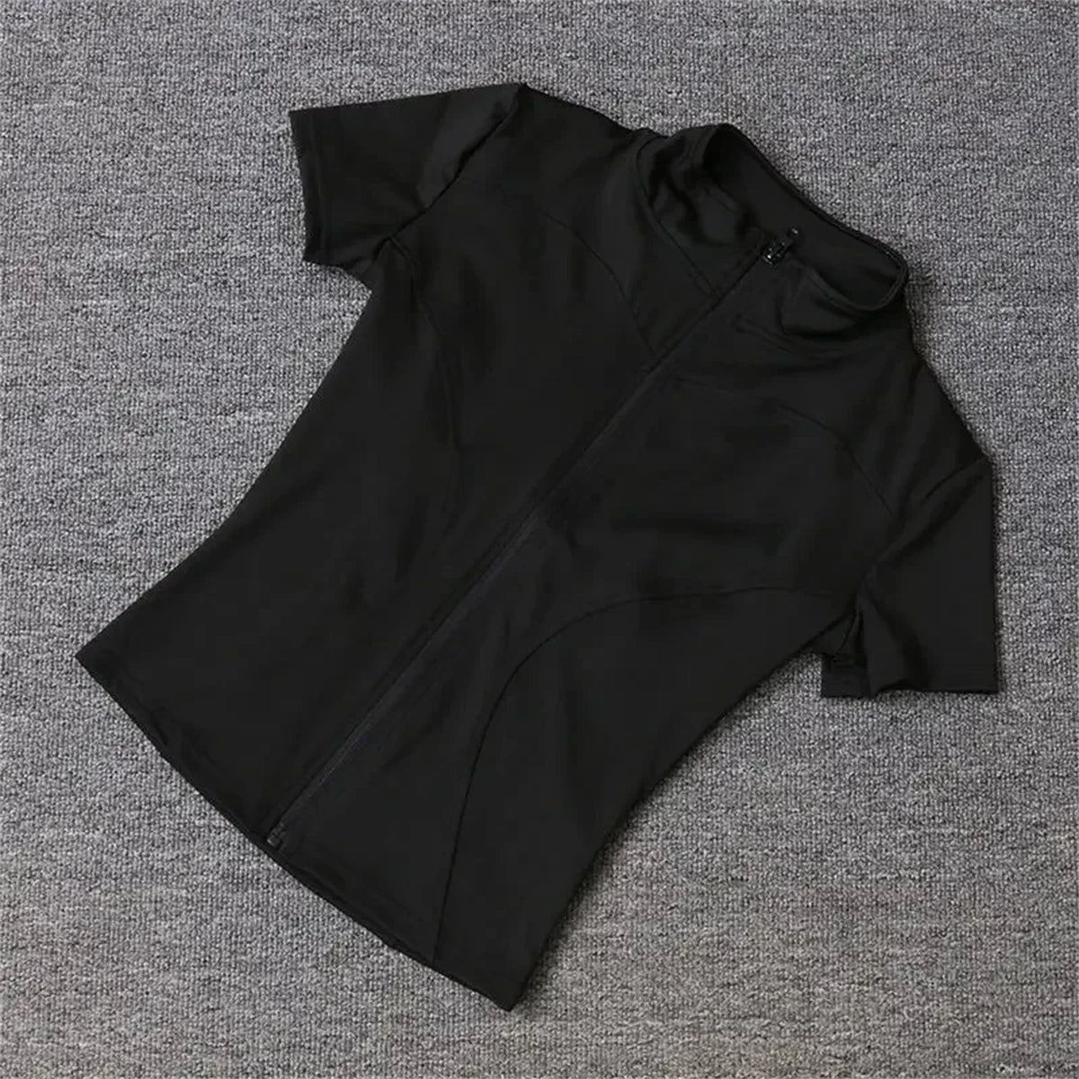Zip-Front Short-Sleeve Training Top