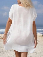 Coastal Button-Front Cover-Up