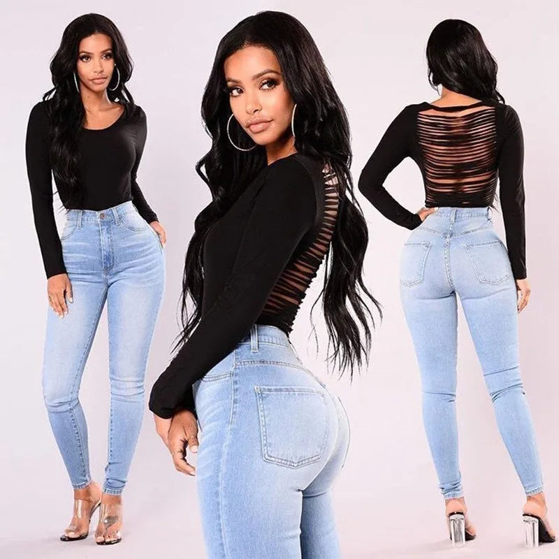 Denim High-Waist Skinny Jeans