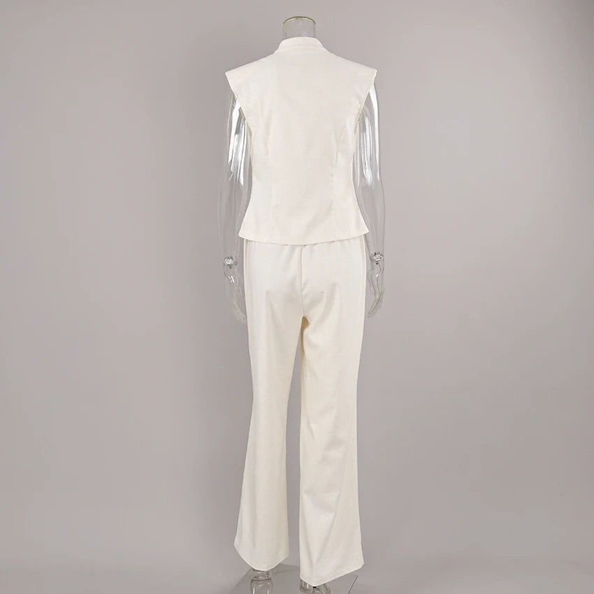 Cotton-Linen Vest & Trousers Set