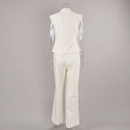 Cotton-Linen Vest & Trousers Set