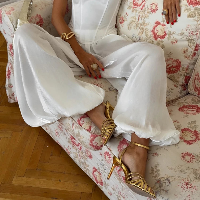 Pleated Balloon-Leg Trousers