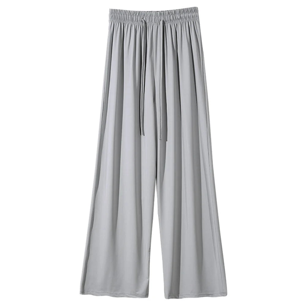 Summer Ice  Pants  Wide Leg Petite To Regular UPF50+  Sunscreen Pants, Breathable, Thin, Hanging Casual Pants Elastic Stretchy