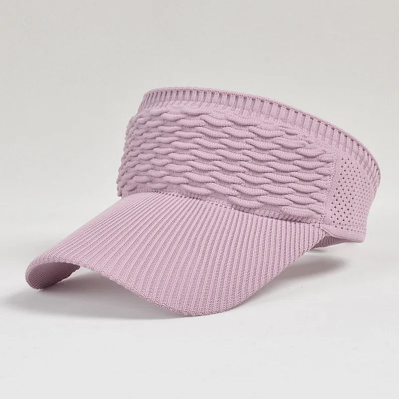 Open-Crown Straw Sun Visor