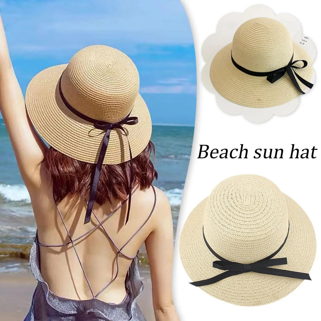 Foldable Straw Beach Hat UPF 50+