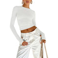 Thumbhole Long-Sleeve Crop Top