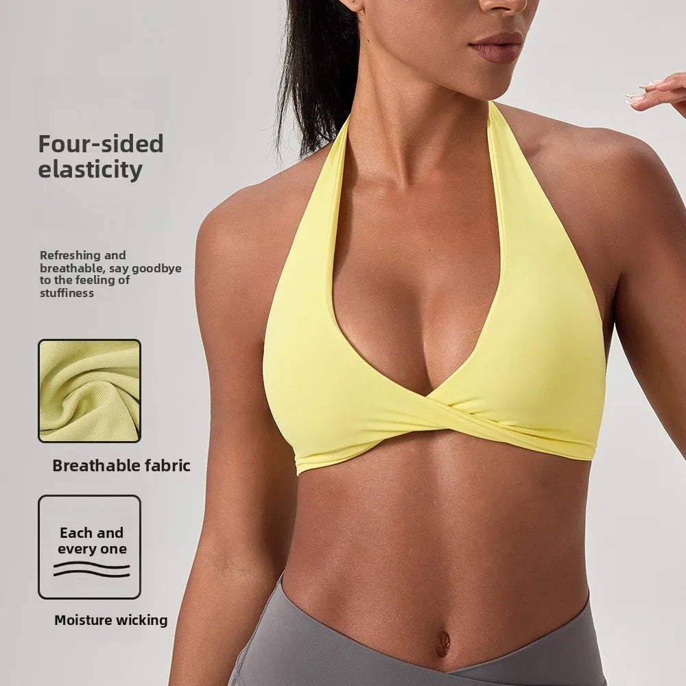 Aurelia Sun Barely There Strappy Sports Bra – White – image 1