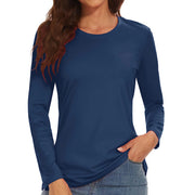 TACVASEN Summer UPF 50+ Long Sleeve Quick Dry High Elastic T-shirts Womens UV/Sun Protection Tee Shirts Hiking Swim Tops Outdoor