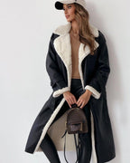 Monroe Teddy-Lined Trench Coat – Beige