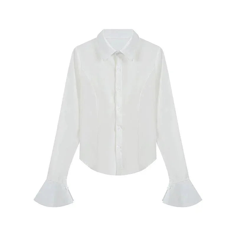 Flared Slim-Fit Blouse