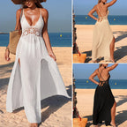 Open-Back Knit Maxi Cover-Up