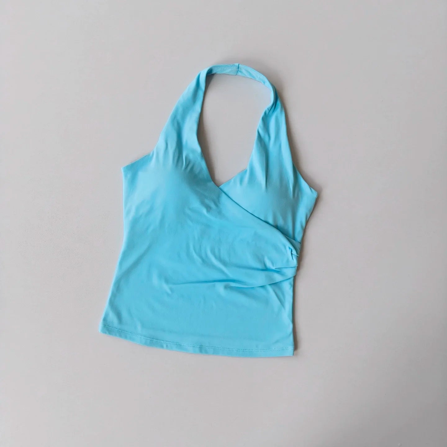 Aurelia Sun Halter V-Neck Sports Bra – Blue – image 8