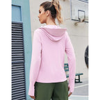 TRVLWEGO Women's Cycling Jacket SPF 50+ Sun Protection Long Sleeve Hiking Running Outdoor Zip Up Hoodie Shirts with Pockets