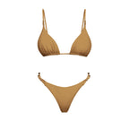 Strappy Three-Piece Bandeau Bikini Set
