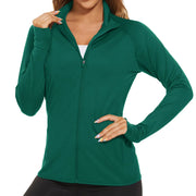 TACVASEN Full Zip UPF 50+ Sun Protection Summer Jackets Womens Long Sleeve Shirts Casual Jackets W/ Zipper Pockets Tops Outdoor