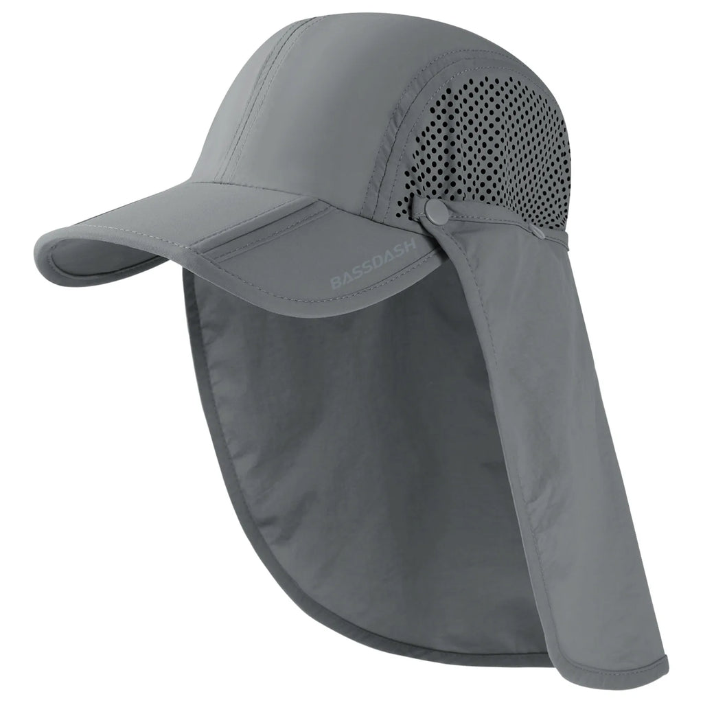 Aurelia Sun Explorer Sun Cap with Neck Flap – Light Grey