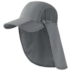 Aurelia Sun Explorer Sun Cap with Neck Flap – Light Grey