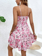 Shirred Floral Maxi Sundress