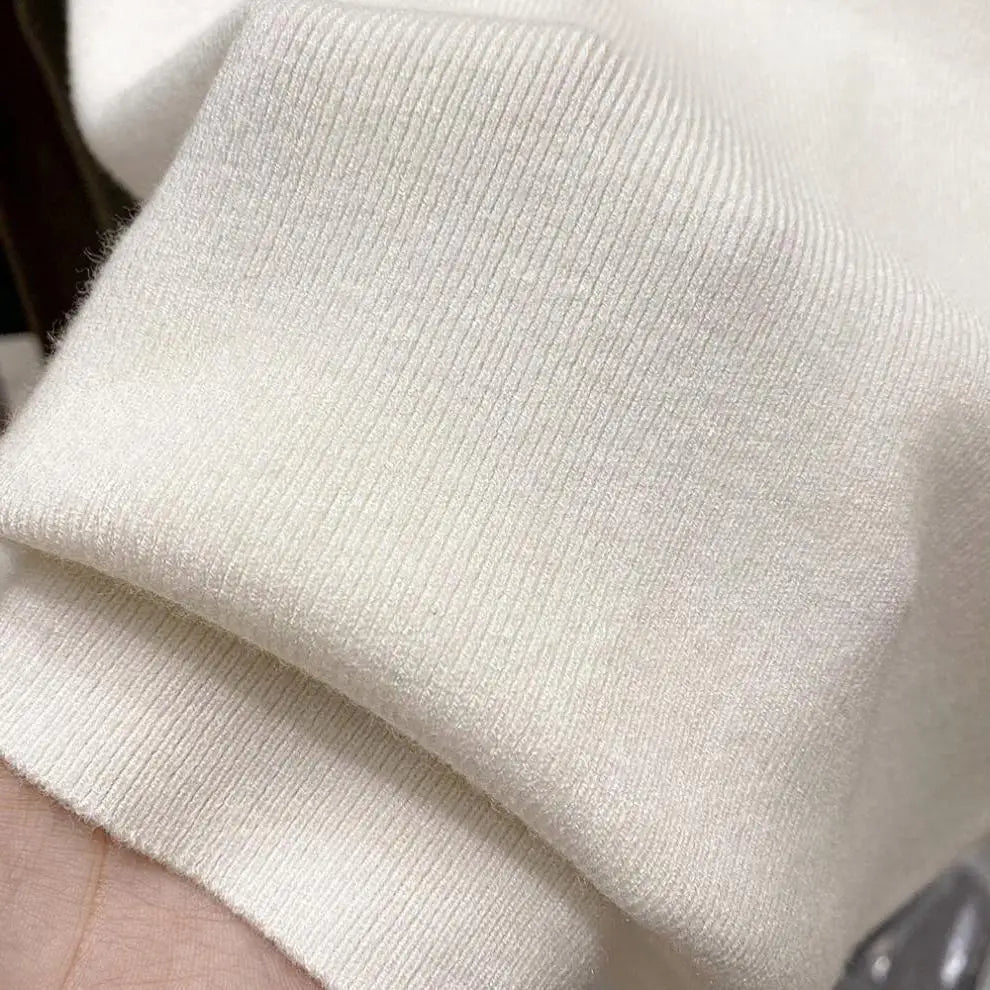Fine-Knit Short-Sleeve Sweater