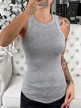 Ribbed Crew-Neck Tank