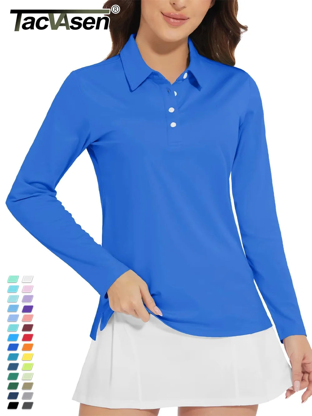 UPF 50+ Long-Sleeve Golf Polo