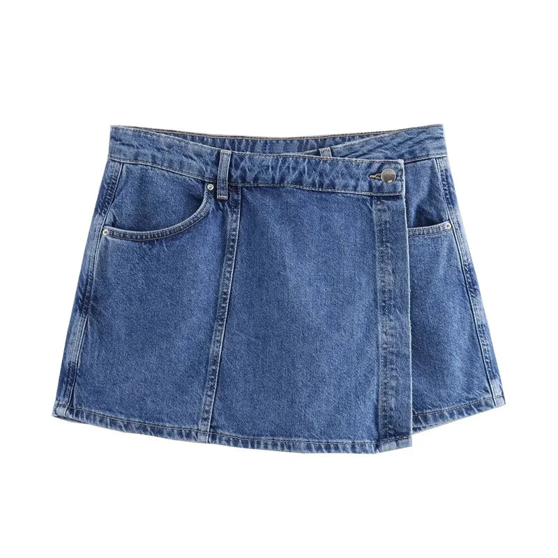 Cropped Denim Shirt & Skirt Collection