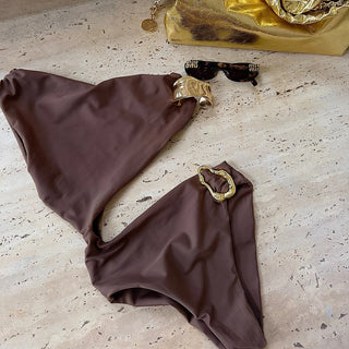 One-Shoulder High-Waist Swimsuit