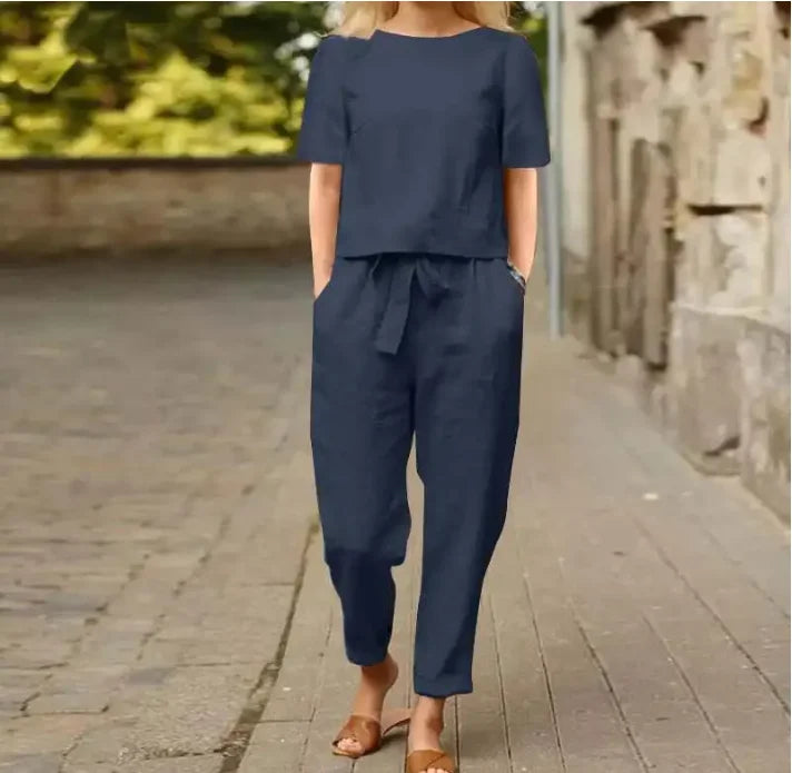 Relaxed Shirt & Wide-Leg Pants Set