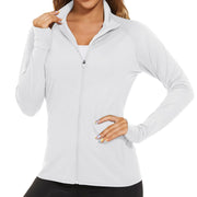 TACVASEN Full Zip UPF 50+ Sun Protection Summer Jackets Womens Long Sleeve Shirts Casual Jackets W/ Zipper Pockets Tops Outdoor