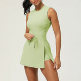 Sleeveless Drawstring Tennis Dress
