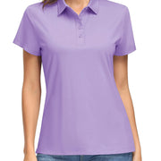 TACVASEN UPF50+ UV Protection Quick Dry Polo T-Shirts Womens Summer Short Sleeve Golf Sports Tee Shirts Breathable Workout Tops