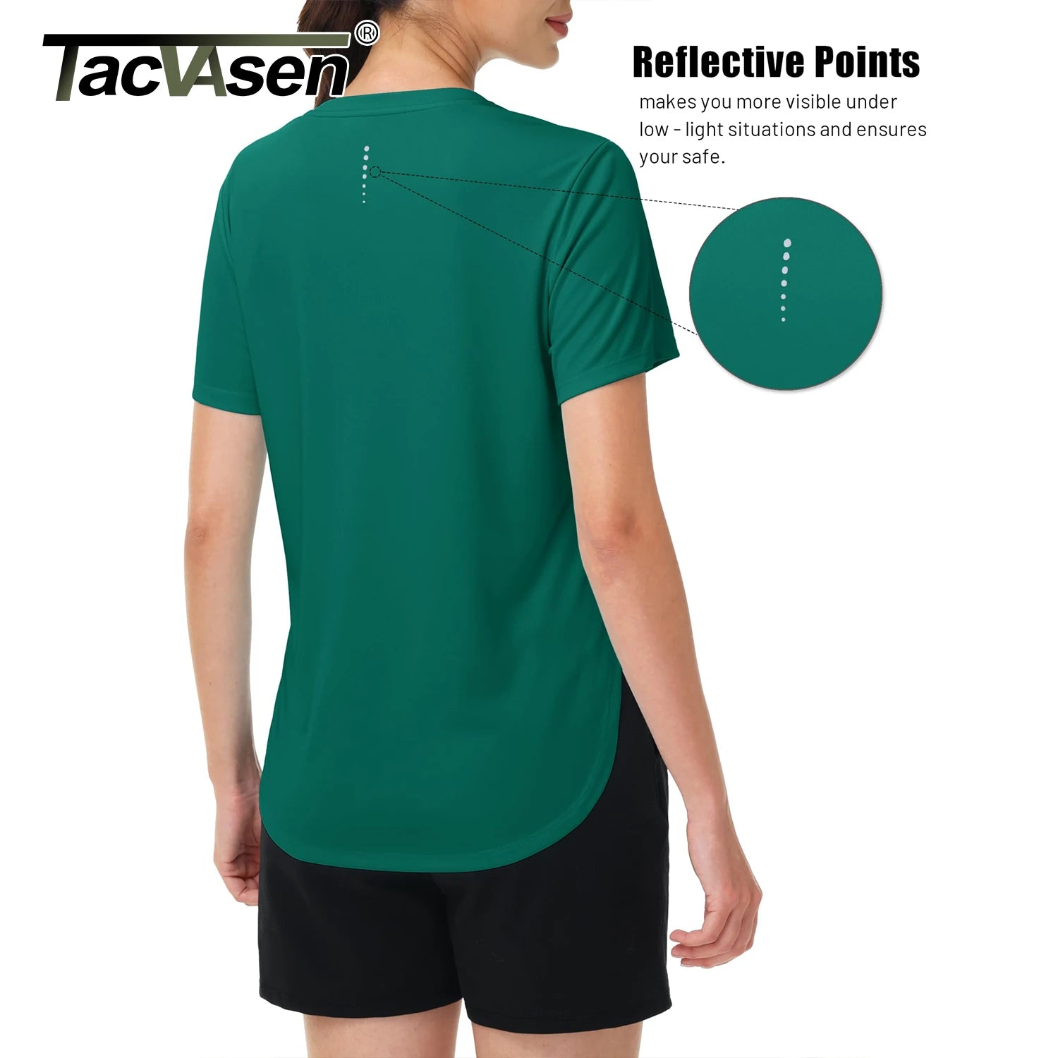 TACVASEN UPF 50+ Workout Tops for Women Short Sleeve Sun Protection Quick Dry Wicking T Shirt Summer Yoga Athletic Running Gym