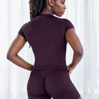 Seamless Short-Sleeve Yoga Tee