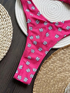 Floral Halter High-Leg Bikini
