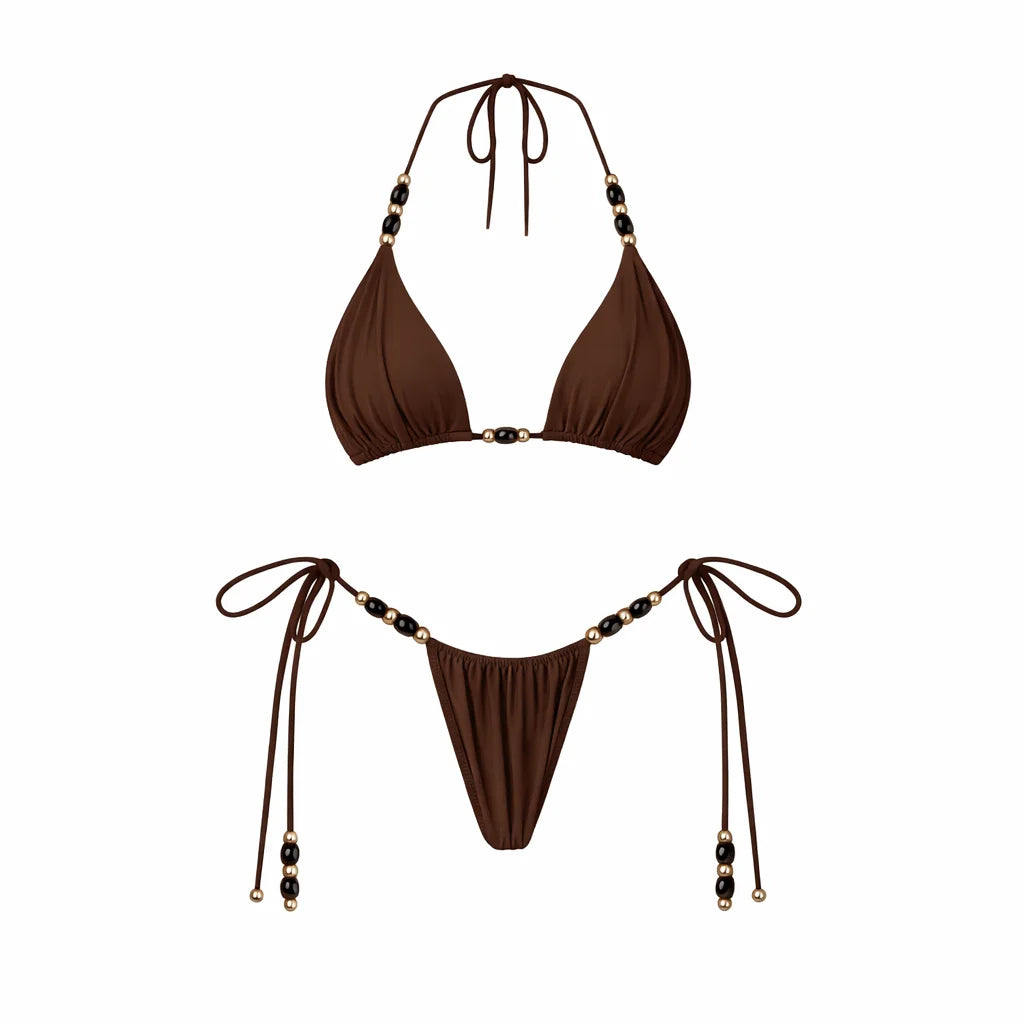 Aurelia Sun Beaded Bikini & Mesh Skirt Set – Green Set 3 – image 7