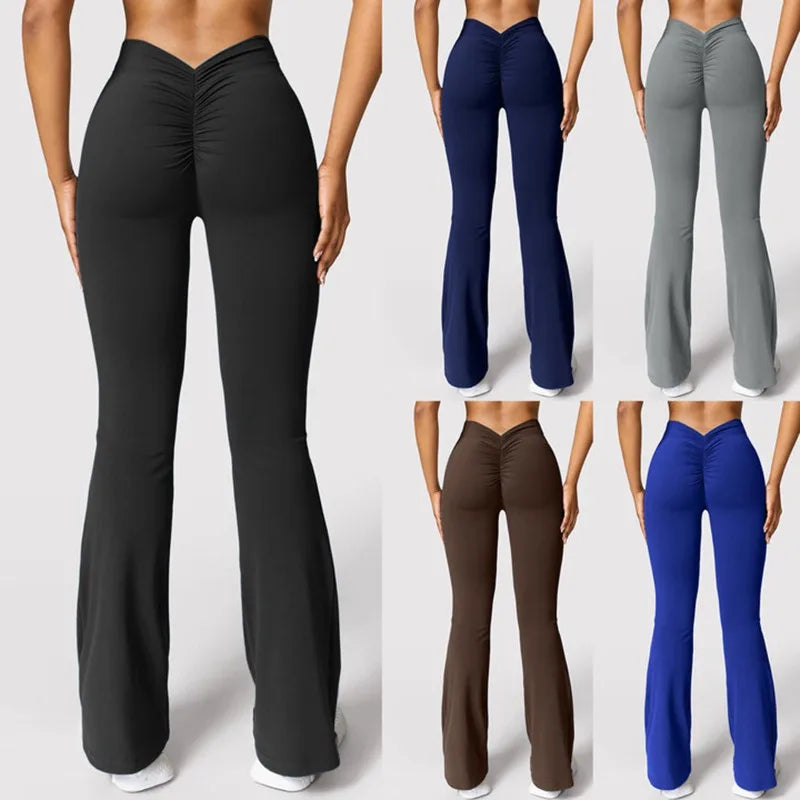 V-Waist Flare Leggings
