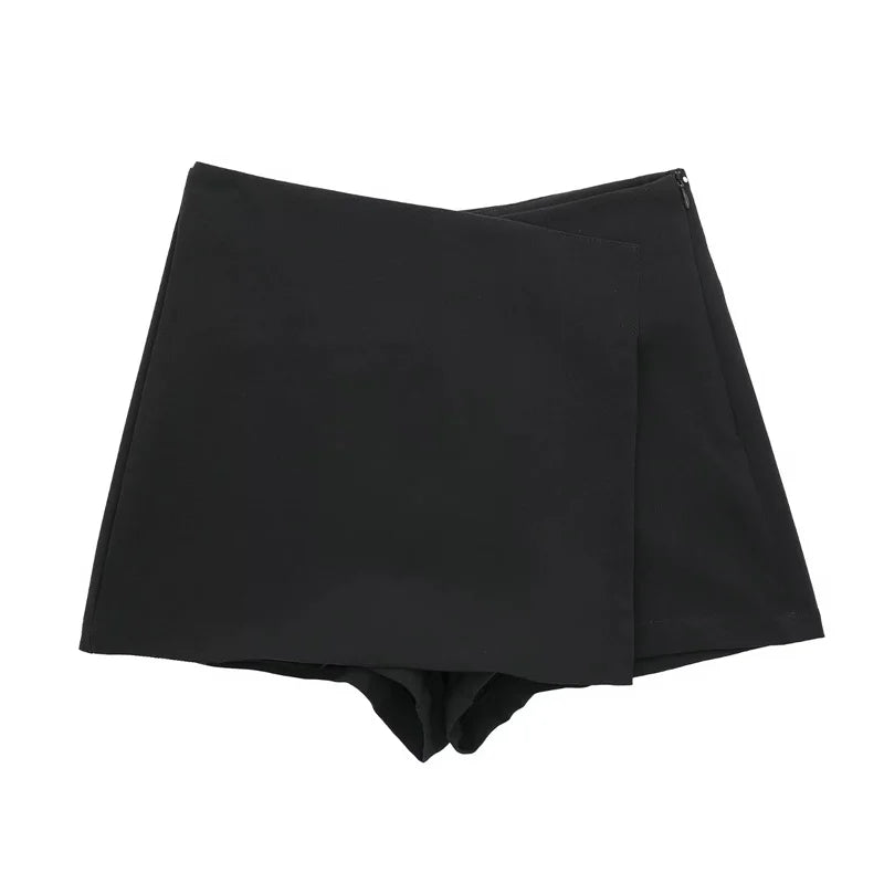 Asymmetric High-Waist Skort
