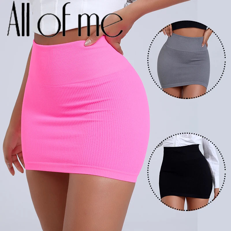 Knitted High-Waist Pencil Skirt