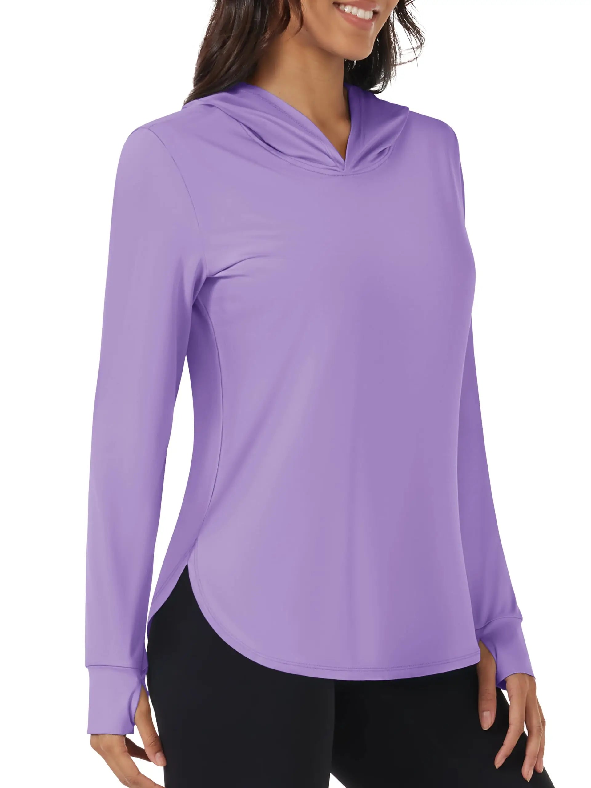 TACVASEN UPF80+ Summer UV Protection Hoodie Womens Outdoor Hiking SunBlock Pullover Tops Quick Dry Breathable Lightweight Shirts