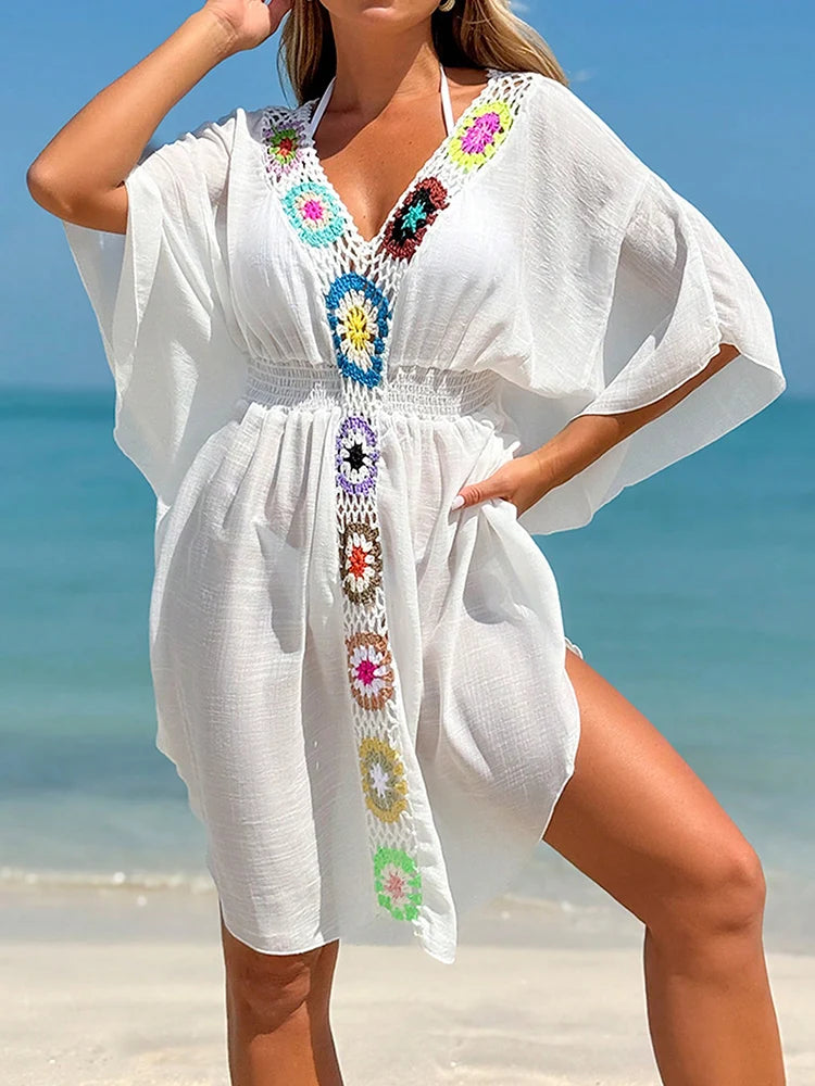 Crochet V-Neck Beach Tunic