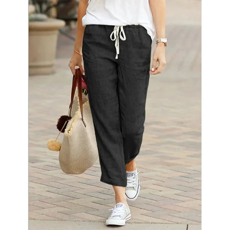 Drawstring Relaxed Everyday Pants