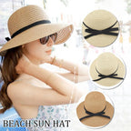 Foldable Straw Beach Hat UPF 50+