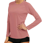 KEFITEVD Quick Dry Women's UPF 50+ Long Sleeve T-Shirts Skin Sun/UV Protection Breathable Lightweight Swim Outdoor Hiking Shirts