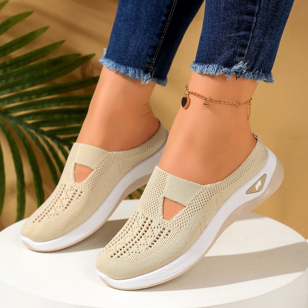Ventilated Half-Clog Slippers