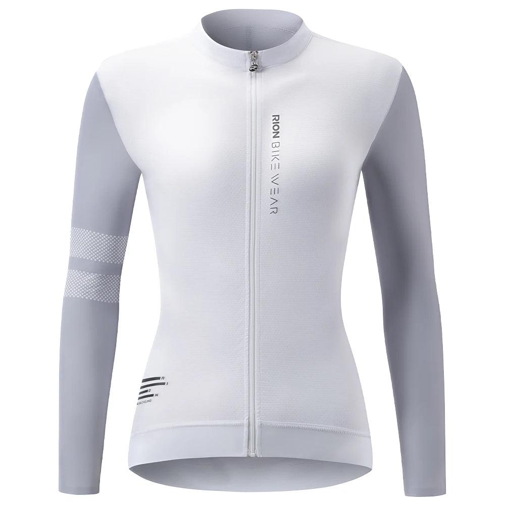 RION Women Cycling Jersey Long Sleeves Shirts Mountain Bike MTB Jerseys Pro Bicycle Clothing T-Shirt Outdoor Sports UPF 50+