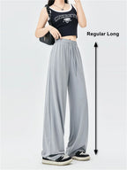 Summer Ice  Pants  Wide Leg Petite To Regular UPF50+  Sunscreen Pants, Breathable, Thin, Hanging Casual Pants Elastic Stretchy
