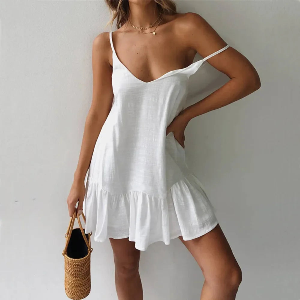 Ruffle Strap Mini Sundress
