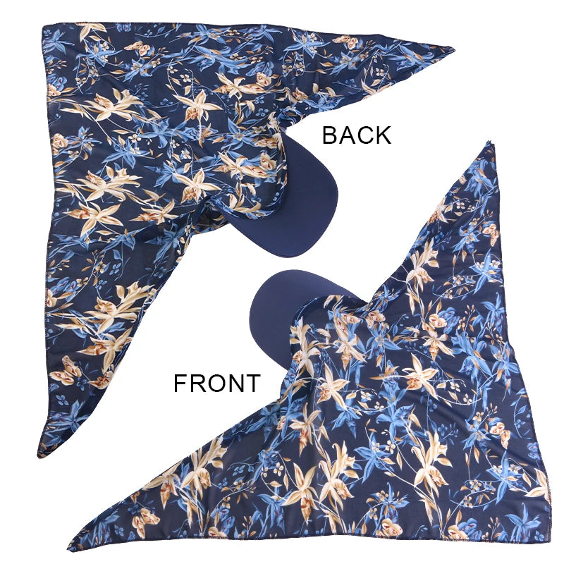 Printed Chiffon Scarf Cap